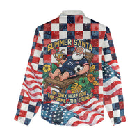 USA Soccer Summer Christmas In July Women Casual Shirt Summer Santa World Football 2026