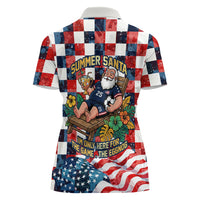 USA Soccer Summer Christmas In July Women Polo Shirt Summer Santa World Football 2026