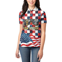 USA Soccer Summer Christmas In July Women Polo Shirt Summer Santa World Football 2026