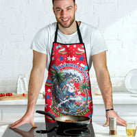 Christmas In July USA Soccer Apron Surfing Santa Flamingo Summer Watermelon