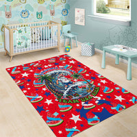 Christmas In July USA Soccer Area Rug Surfing Santa Flamingo Summer Watermelon