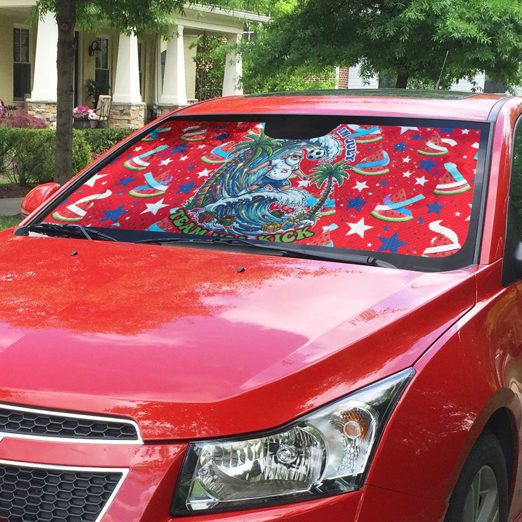 Christmas In July USA Soccer Auto Sun Shade Surfing Santa Flamingo Summer Watermelon
