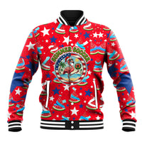 Christmas In July USA Soccer Baseball Jacket Surfing Santa Flamingo Summer Watermelon
