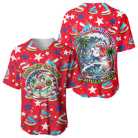 Christmas In July USA Soccer Baseball Jersey Surfing Santa Flamingo Summer Watermelon