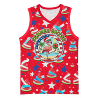 Christmas In July USA Soccer Basketball Jersey Surfing Santa Flamingo Summer Watermelon