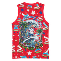 Christmas In July USA Soccer Basketball Jersey Surfing Santa Flamingo Summer Watermelon