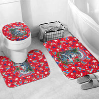 Christmas In July USA Soccer Bathroom Set Surfing Santa Flamingo Summer Watermelon