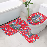 Christmas In July USA Soccer Bathroom Set Surfing Santa Flamingo Summer Watermelon