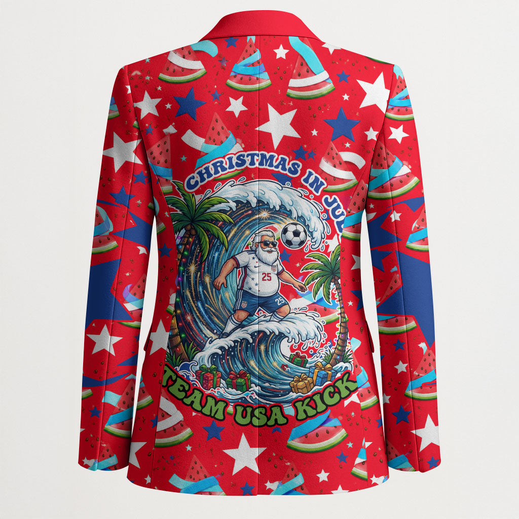 Christmas In July USA Soccer Blazer Surfing Santa Flamingo Summer Watermelon