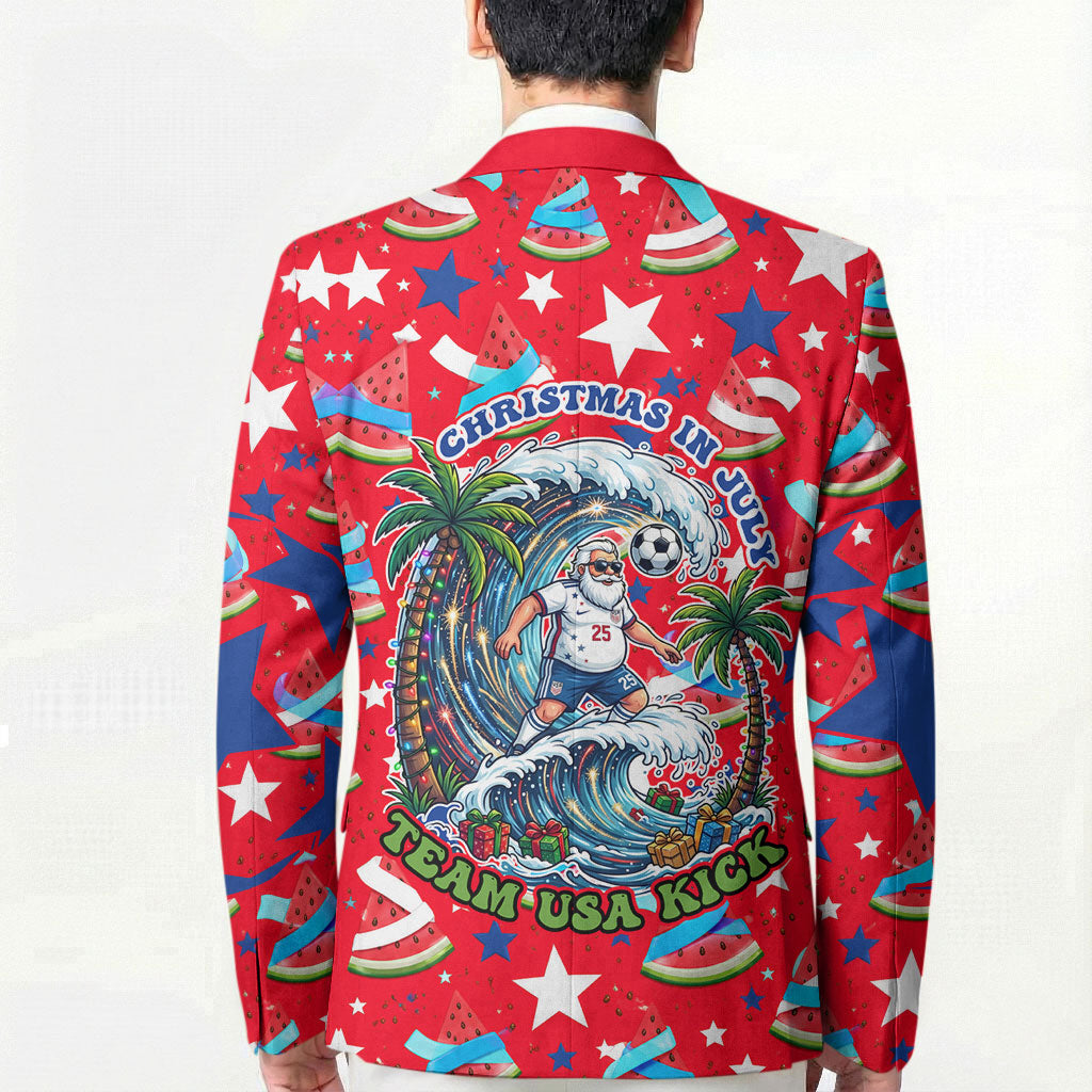 Christmas In July USA Soccer Blazer Surfing Santa Flamingo Summer Watermelon