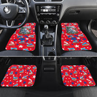 Christmas In July USA Soccer Car Mats Surfing Santa Flamingo Summer Watermelon