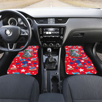 Christmas In July USA Soccer Car Mats Surfing Santa Flamingo Summer Watermelon