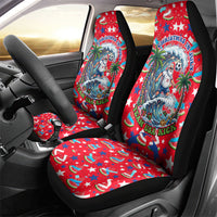 Christmas In July USA Soccer Car Seat Cover Surfing Santa Flamingo Summer Watermelon