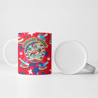 Christmas In July USA Soccer Ceramic Mug Surfing Santa Flamingo Summer Watermelon