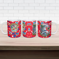 Christmas In July USA Soccer Ceramic Mug Surfing Santa Flamingo Summer Watermelon