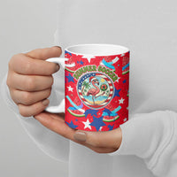 Christmas In July USA Soccer Ceramic Mug Surfing Santa Flamingo Summer Watermelon