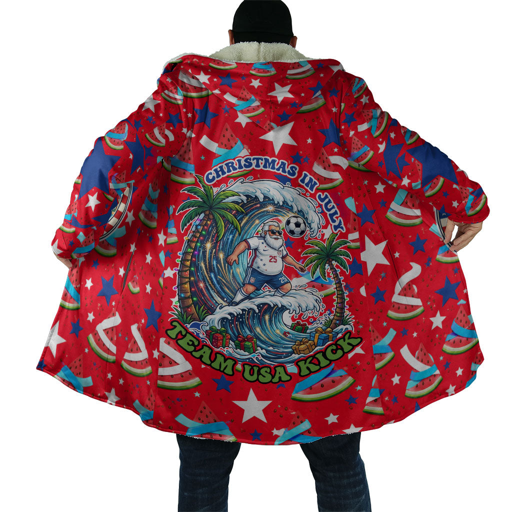 Christmas In July USA Soccer Cloak Surfing Santa Flamingo Summer Watermelon