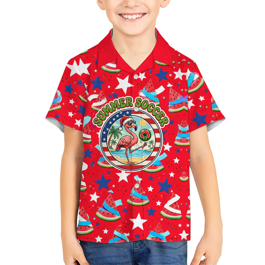 Christmas In July USA Soccer Hawaiian Shirt Surfing Santa Flamingo Summer Watermelon