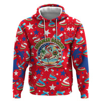 Christmas In July USA Soccer Hoodie Surfing Santa Flamingo Summer Watermelon