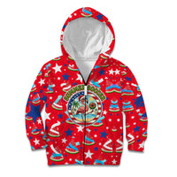 Christmas In July USA Soccer Kid Hoodie Surfing Santa Flamingo Summer Watermelon