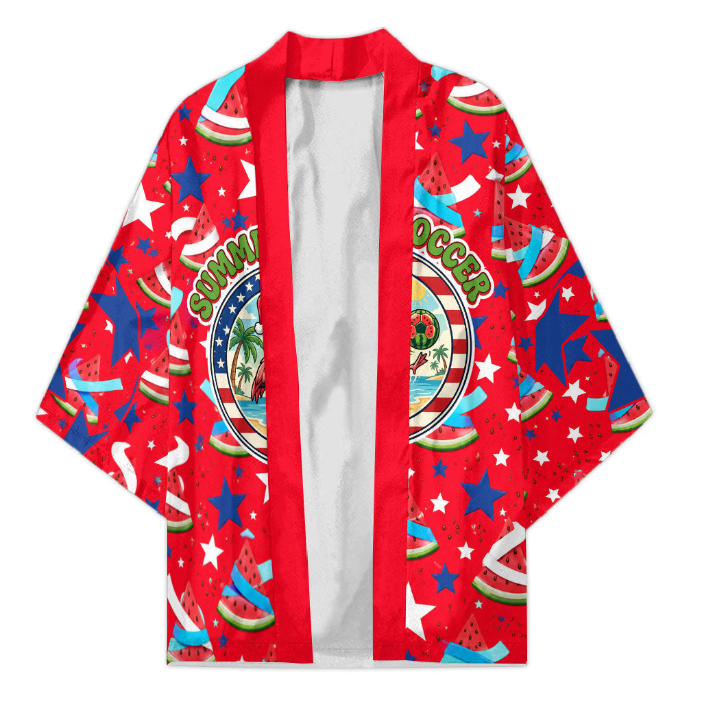 Christmas In July USA Soccer Kimono Surfing Santa Flamingo Summer Watermelon