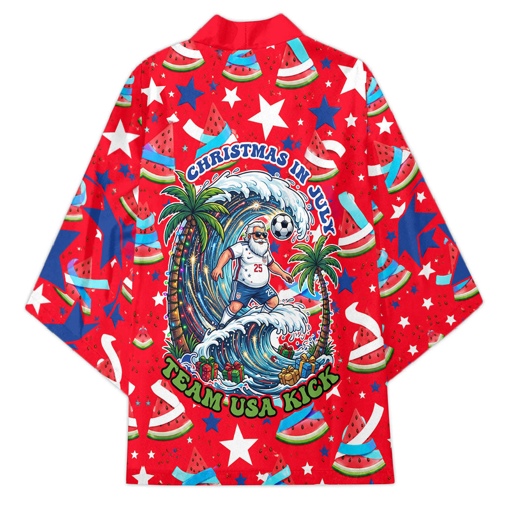 Christmas In July USA Soccer Kimono Surfing Santa Flamingo Summer Watermelon