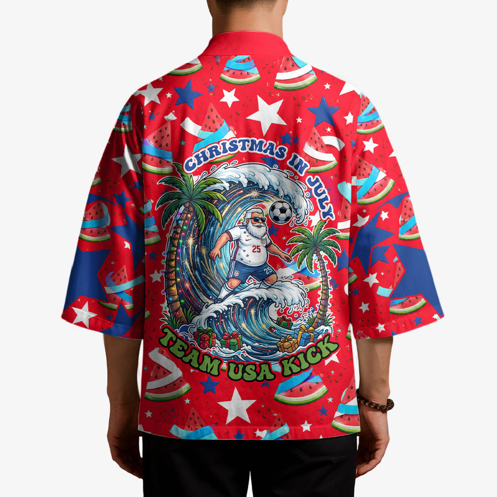 Christmas In July USA Soccer Kimono Surfing Santa Flamingo Summer Watermelon