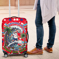 Christmas In July USA Soccer Luggage Cover Surfing Santa Flamingo Summer Watermelon