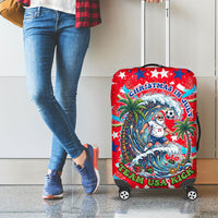 Christmas In July USA Soccer Luggage Cover Surfing Santa Flamingo Summer Watermelon
