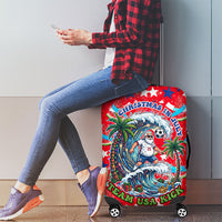 Christmas In July USA Soccer Luggage Cover Surfing Santa Flamingo Summer Watermelon