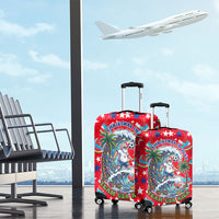 Christmas In July USA Soccer Luggage Cover Surfing Santa Flamingo Summer Watermelon