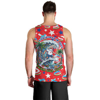 Christmas In July USA Soccer Men Tank Top Surfing Santa Flamingo Summer Watermelon