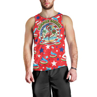 Christmas In July USA Soccer Men Tank Top Surfing Santa Flamingo Summer Watermelon