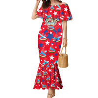 Christmas In July USA Soccer Mermaid Dress Surfing Santa Flamingo Summer Watermelon