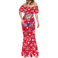 Christmas In July USA Soccer Mermaid Dress Surfing Santa Flamingo Summer Watermelon