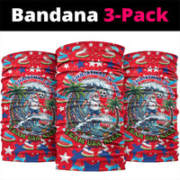 Christmas In July USA Soccer Neck Gaiter Surfing Santa Flamingo Summer Watermelon
