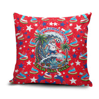 Christmas In July USA Soccer Pillow Cover Surfing Santa Flamingo Summer Watermelon
