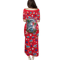 Christmas In July USA Soccer Puletasi Surfing Santa Flamingo Summer Watermelon