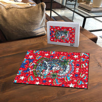 Christmas In July USA Soccer Puzzle Surfing Santa Flamingo Summer Watermelon