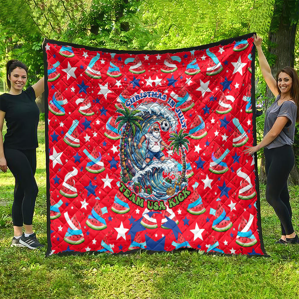 Christmas In July USA Soccer Quilt Surfing Santa Flamingo Summer Watermelon