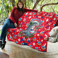 Christmas In July USA Soccer Quilt Surfing Santa Flamingo Summer Watermelon