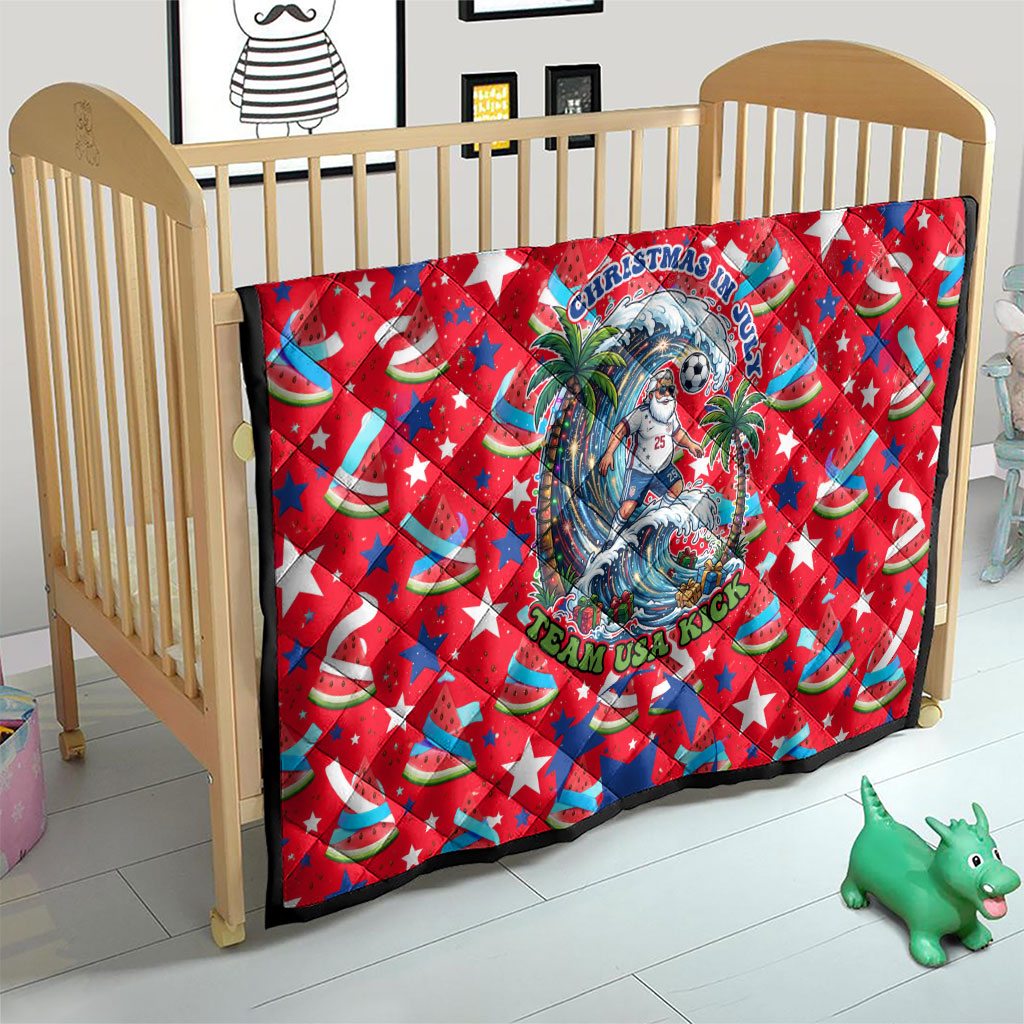 Christmas In July USA Soccer Quilt Surfing Santa Flamingo Summer Watermelon