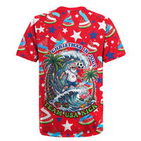 Christmas In July USA Soccer Rugby Jersey Surfing Santa Flamingo Summer Watermelon