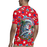Christmas In July USA Soccer Rugby Jersey Surfing Santa Flamingo Summer Watermelon
