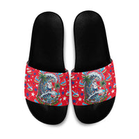 Christmas In July USA Soccer Slide Sandals Surfing Santa Flamingo Summer Watermelon
