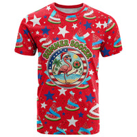 Christmas In July USA Soccer T Shirt Surfing Santa Flamingo Summer Watermelon
