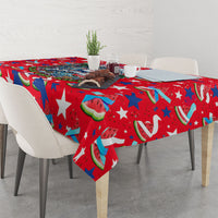 Christmas In July USA Soccer Tablecloth Surfing Santa Flamingo Summer Watermelon