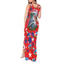 Christmas In July USA Soccer Tank Maxi Dress Surfing Santa Flamingo Summer Watermelon