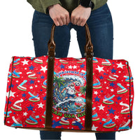Christmas In July USA Soccer Travel Bag Surfing Santa Flamingo Summer Watermelon