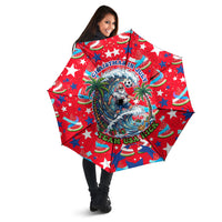Christmas In July USA Soccer Umbrella Surfing Santa Flamingo Summer Watermelon